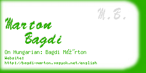 marton bagdi business card